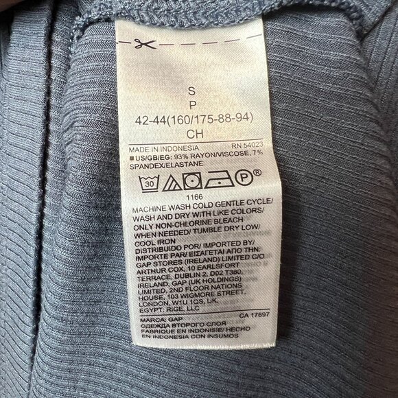 Gap Ribbed Halter Neck Sleeveless A-Line Dress S Blue Gray Rayon Blend - Picture 6 of 11